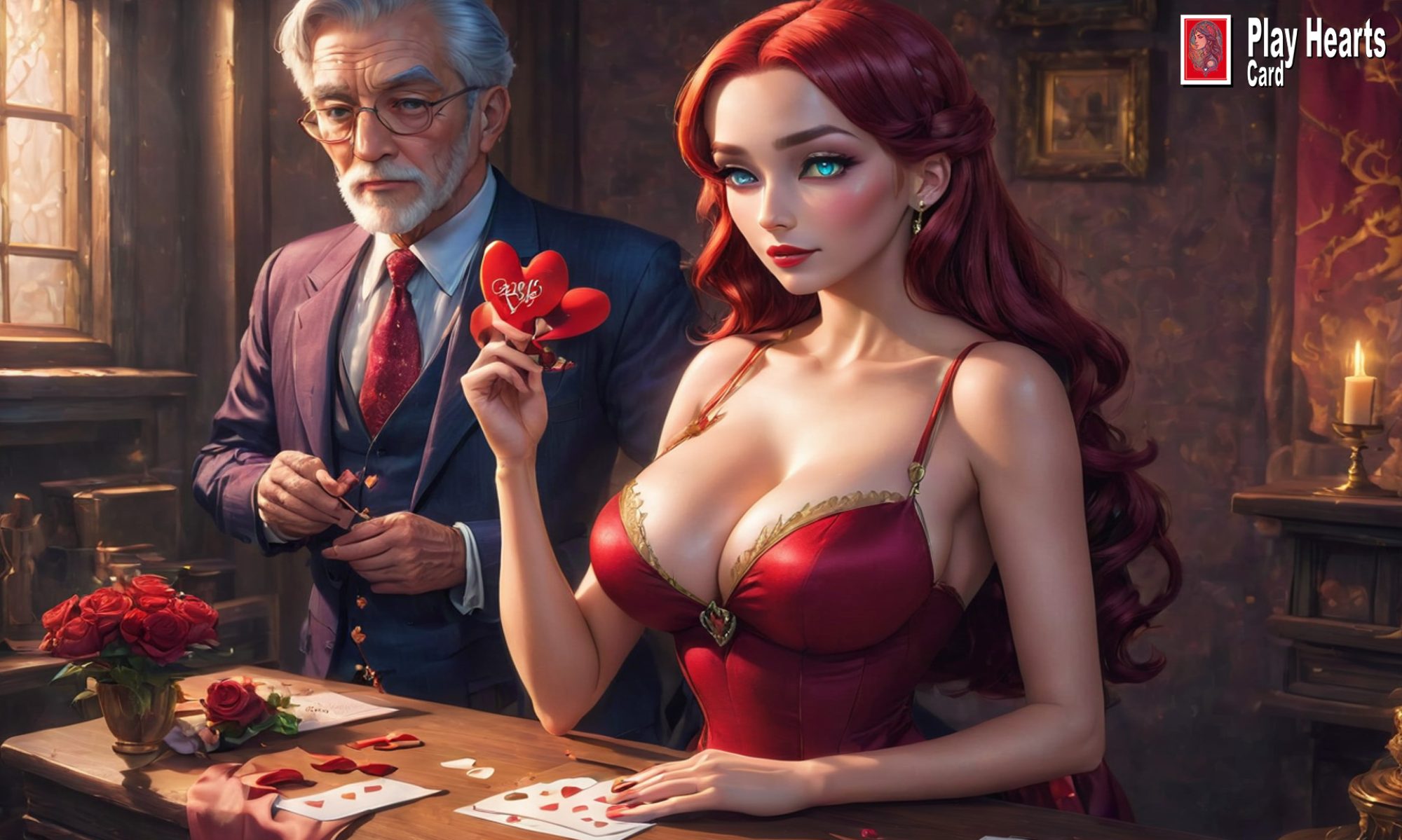 Header of Play Hearts Card